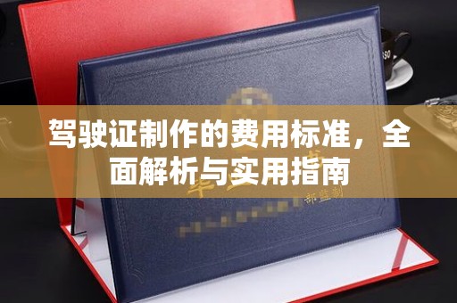 昭通驾驶证制作的费用标准，全面解析与实用指南